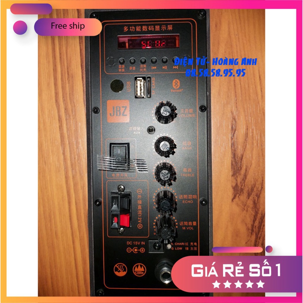Loa kéo Jbz J8 + 2 micro không dây(J6 - J7 - J9 ... mẫu mới 3