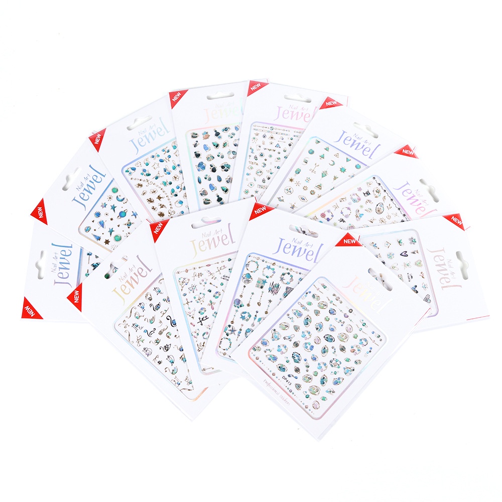 [Hàng mới về] Miếng dán trang trí móng tay họa tiết galaxy 3d lấp lánh