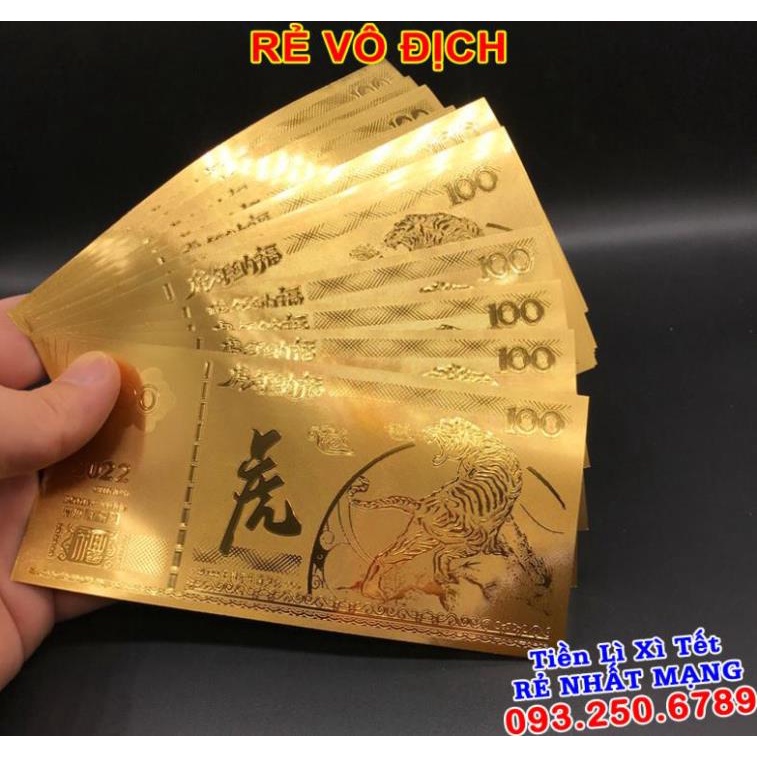 [TÔI RẺ] Tiền Con Cọp, Con Hổ Plastic Mạ Vàng In Màu 3D Mẫu 1
