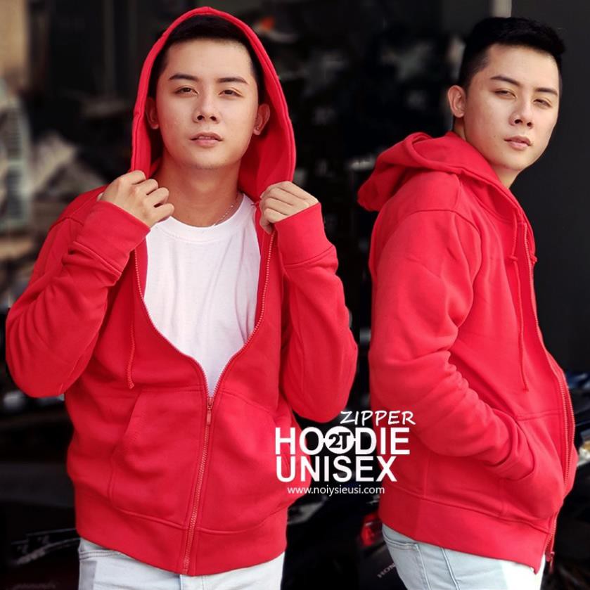 Áo Hoodie Zipper Unisex 2T Store Bst 9 Màu Sắc - Áo Khoác Nỉ Dây Kéo Nón May 2 Lớp Dày Dặn Đẹp Chất Lượng ️🏆 '