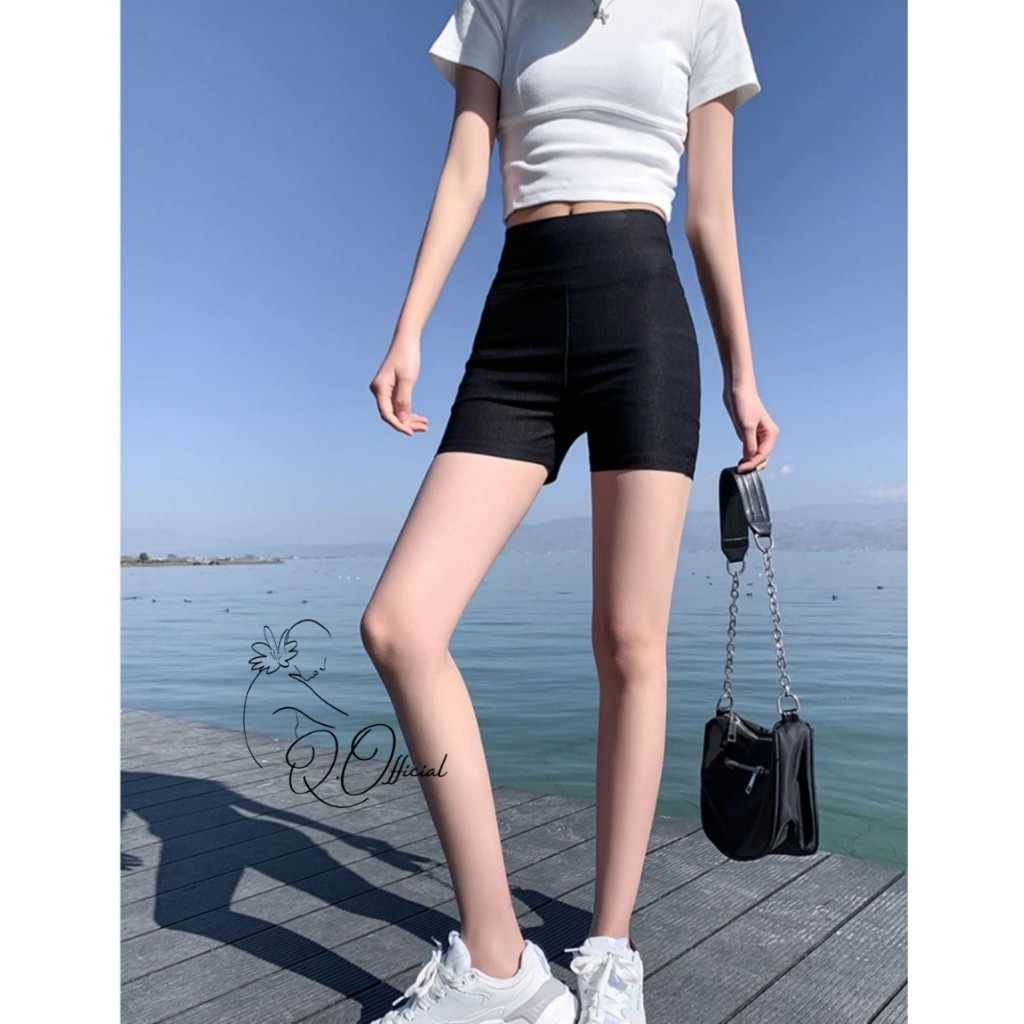 Quần Short Đùi Q Legging Cạp Siêu Cao 7cm hè 2021
