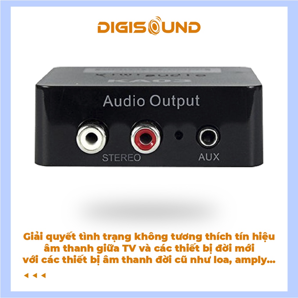 Bộ chuyển đổi âm thanh quang học Digital sang Analog Kiwi KA03 Pro, hỗ trợ bluetooth