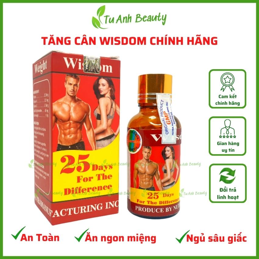 Tăng cân wisdom weight, vitamin tăng cân hỗ trợ tăng cân giúp ăn ngon hơn, hấp thụ tối đa các dưỡng chất