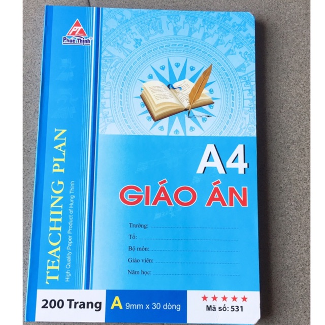 Sổ giáo án A4-200 trang