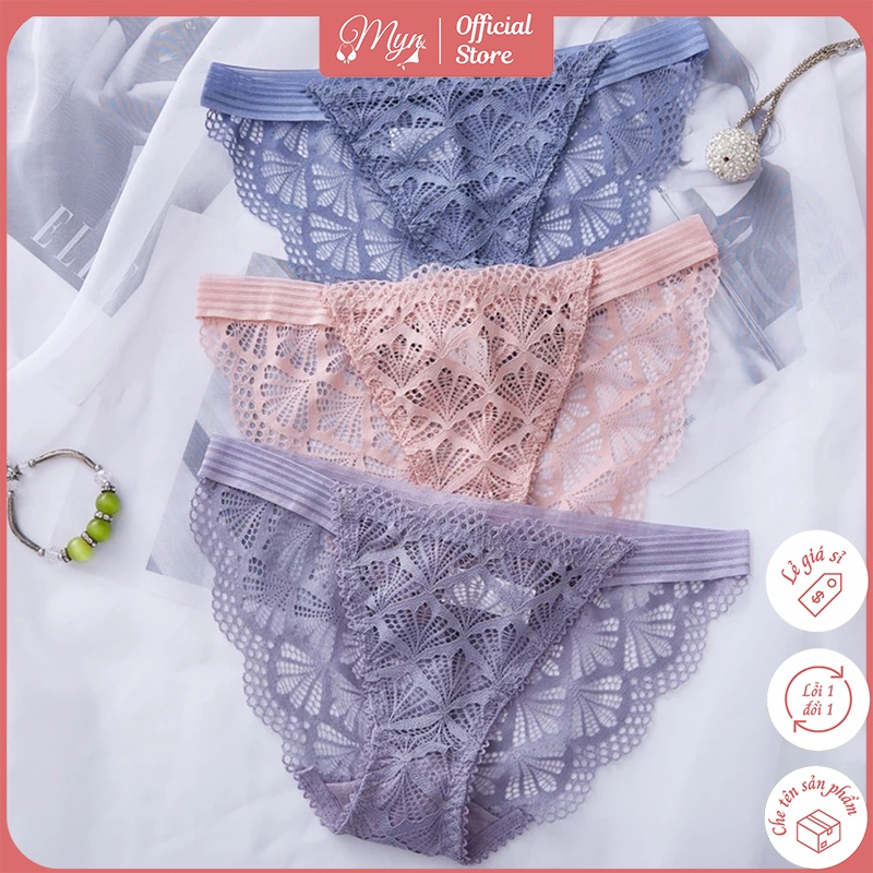 🎁SET 5 QUẦN LÓT REN DÂY HÔNG BẢN TO 0370