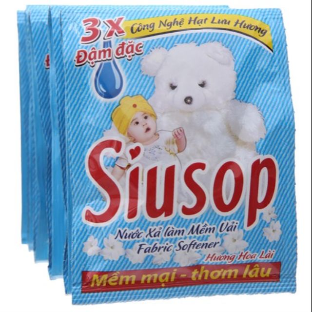 Nước xả vải Siusop hương hoa Lài dây 30ml x 10 gói