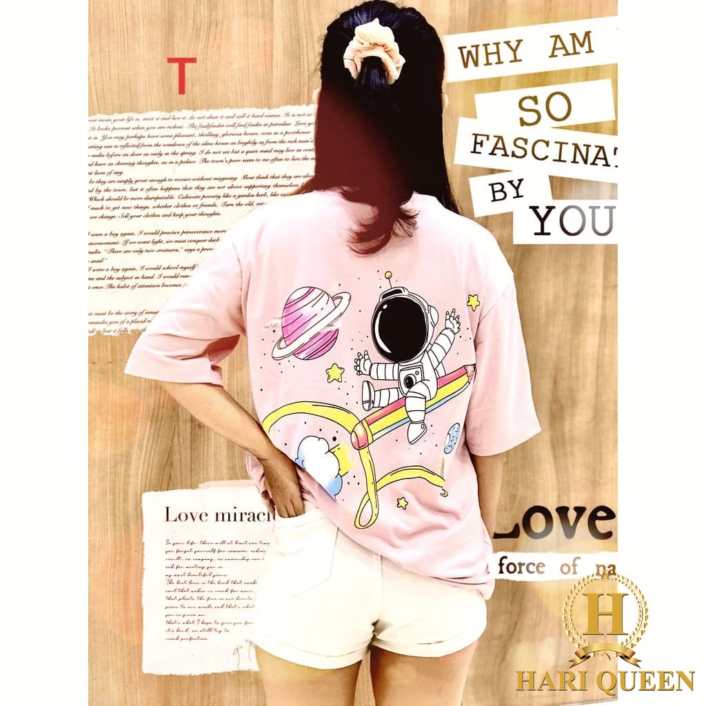 [FREE SHIP ĐƠN TỪ 50K] Áo phông phi hành gia bút chì in trước sau DTR0520 1