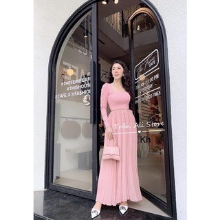Váy maxi màu hồng thanh lý