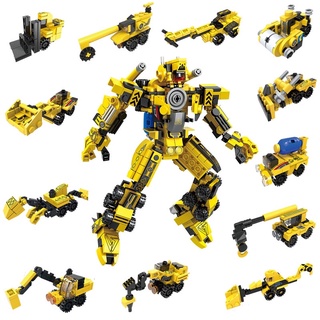 Lắp ráp not Lego 12in1 Xe công trình rap robot