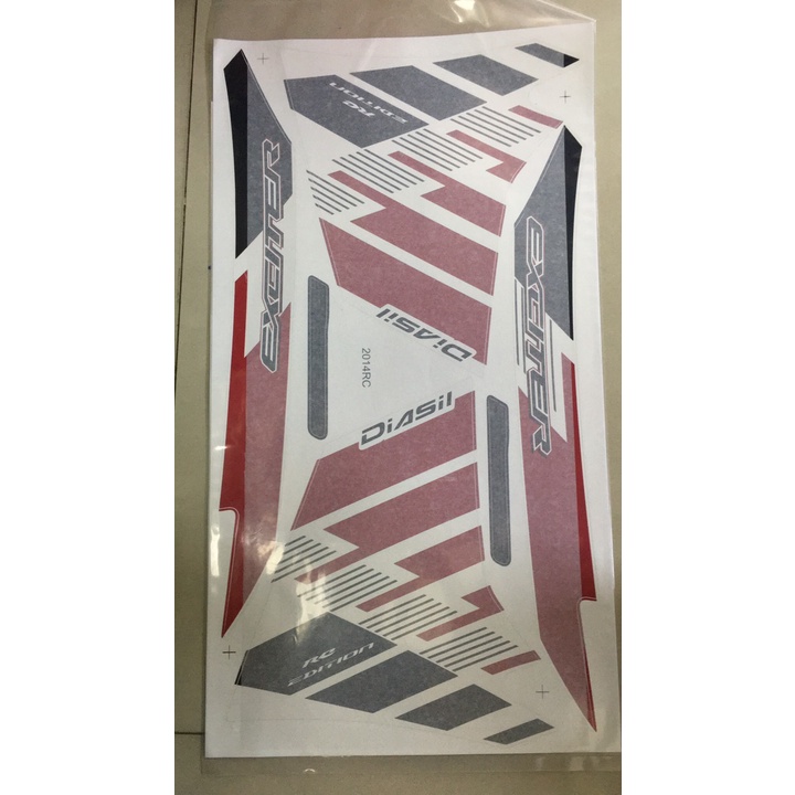 (EXCITER 5 số 2014) Trọn bộ tem dán xe máy, tem dán dàn áo xe máy xe EXCITER 135 RC đời 2014