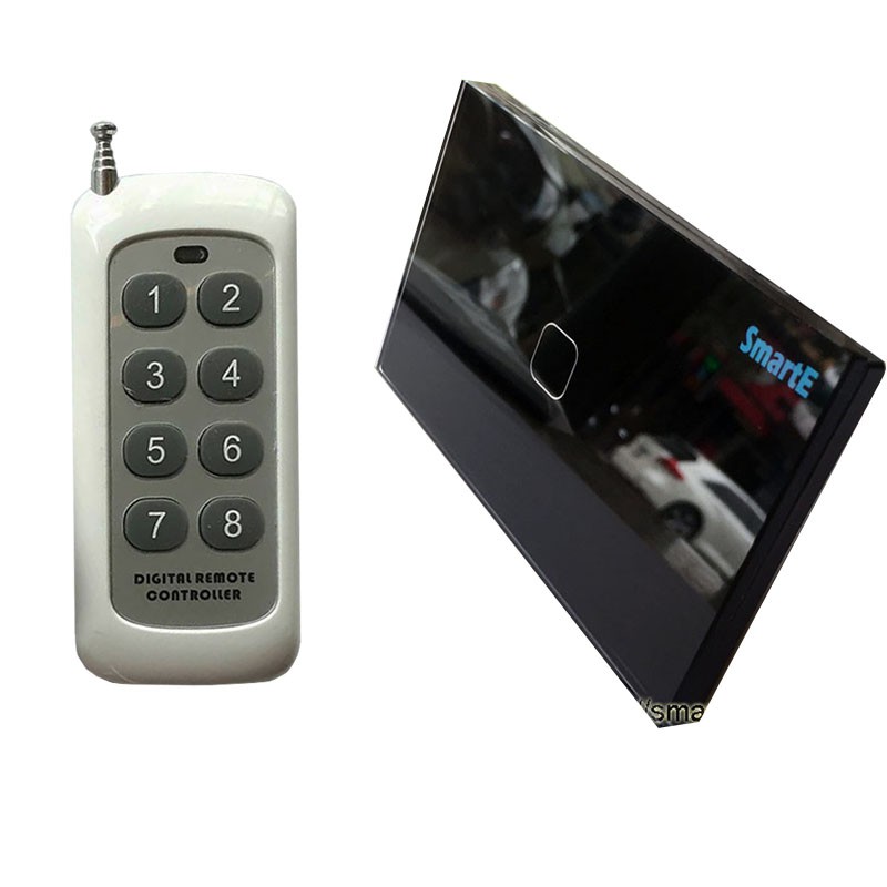 Combo 1 remote 8 nút và 1 công tắc cảm ứng điều khiển từ xa 315mhz 1 nút ( trắng, vàng, đen)