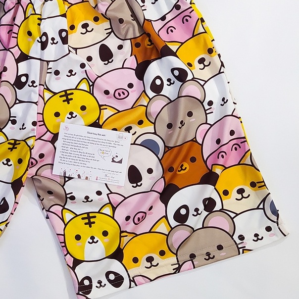 Quần Short Lửng Cartoon Unisex, Quần đùi hoạt hình họa tiết 3D