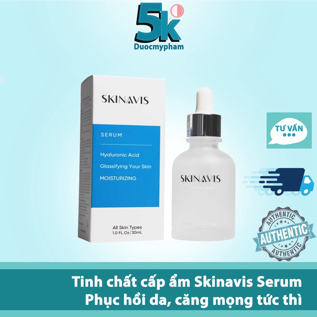 Serum Cấp Ẩm Phục Hồi SKINAVIS Hyaluronic Acid &amp; Niacinamide + B5