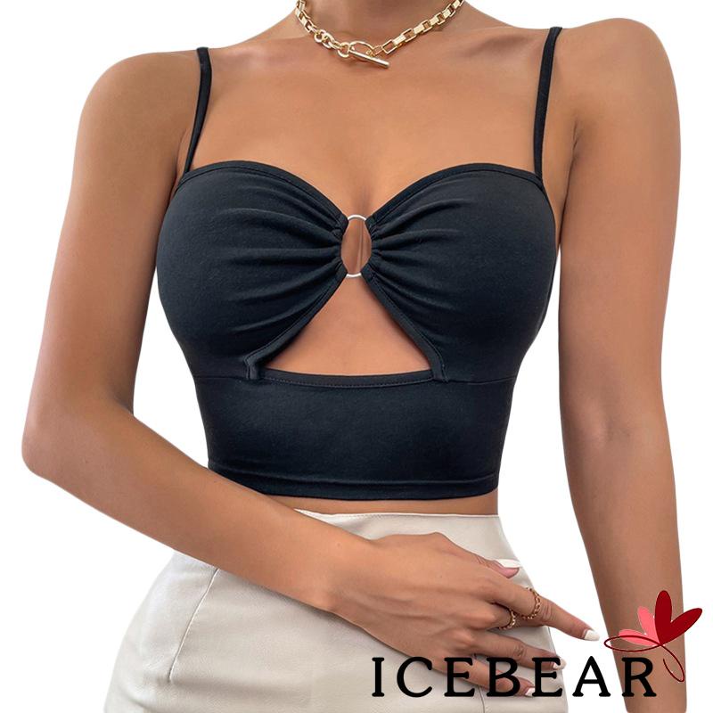 Áo dây nữ cộc tay cổ chữ V thời trang quyến rũ