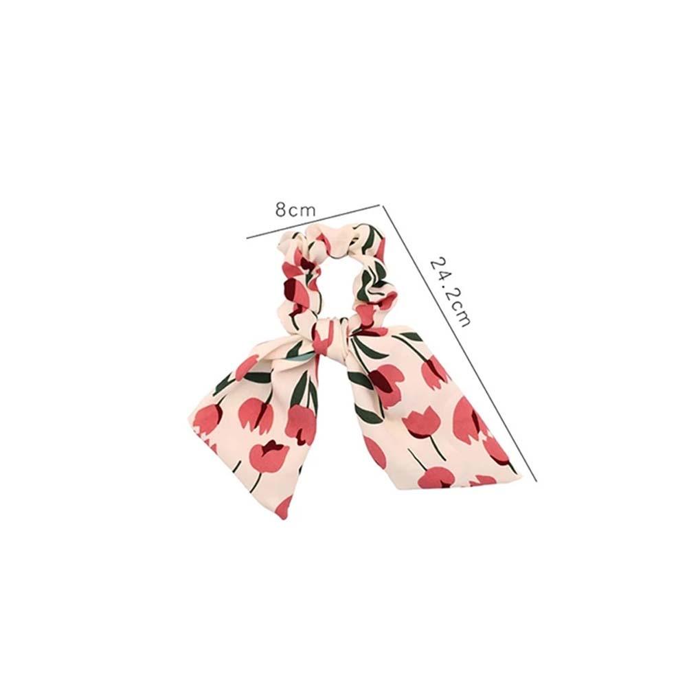 IVORY Dây Buộc Tóc Hoa Tulips Phong Cách Retro Hàn Quốc Cho Nữ