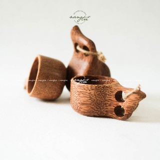 Ly gỗ dừa - Cóc gỗ dừa - Ly quai gỗ dừa