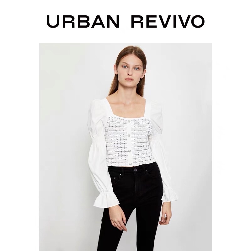 Áo len phối tay bồng Urban Revivo