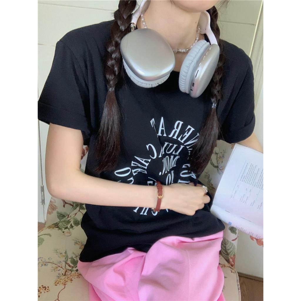 Áo Thun Cộc Tay In Chữ Phom Rộng 63253