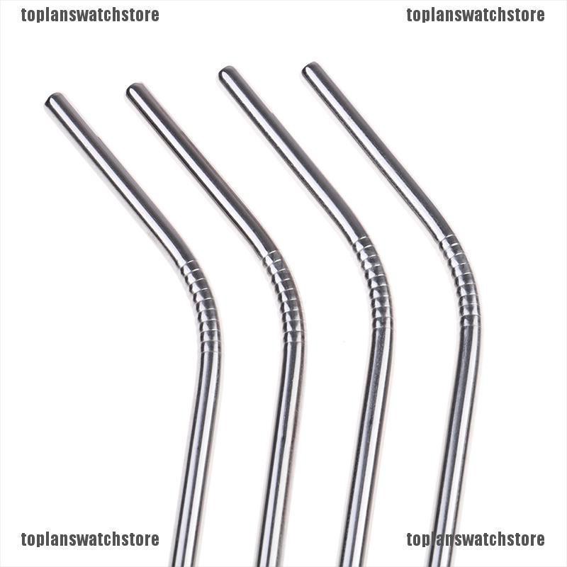 Bộ 4 Ống Hút Bằng Thép Không Gỉ Kèm 1 Cọ Vệ Sinh