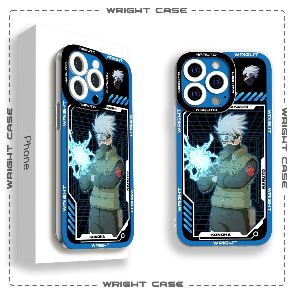 Ốp lưng iphone cạnh vuông Kakashi Naruto Anime Wrightcase 6plus/7/8/8plus/x/xs/11/12/pro/max/plus/promax