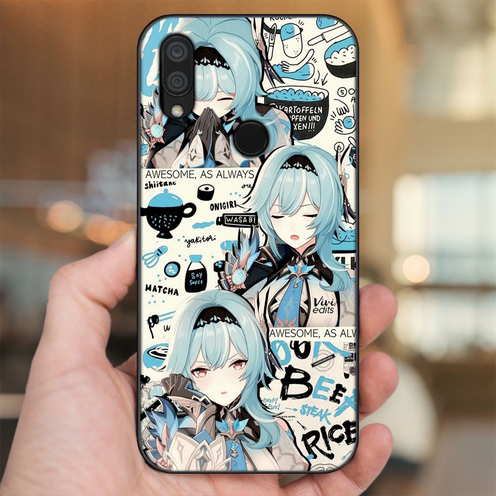 Ốp lưng Xiaomi Redmi 7 viền đen in hình Eula Genshin Impact