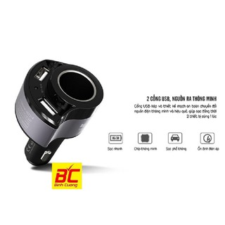 Củ sạc ô tô 2 cổng USB Remax RCC218 4.8A