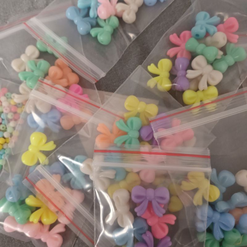 Bịch 10 nơ nhựa xinh xinh làm handmade