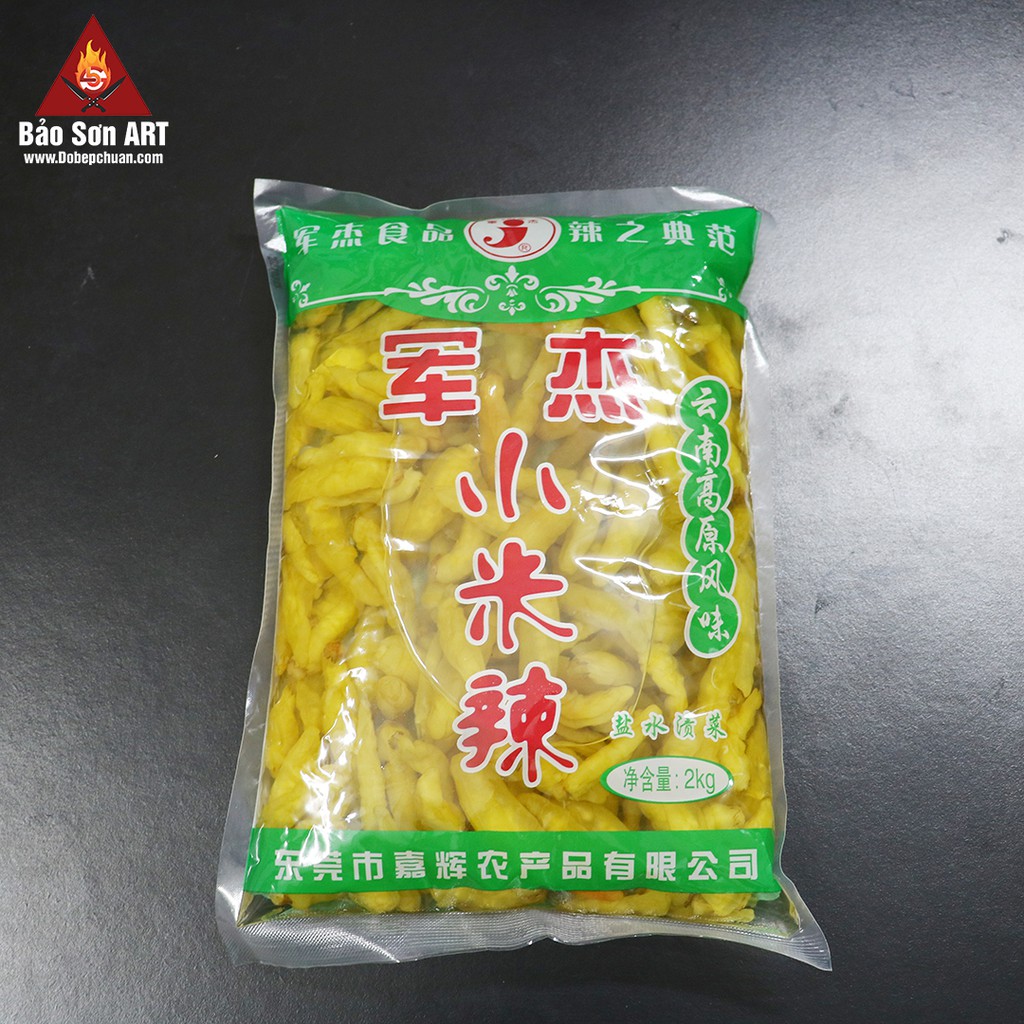 ỚT QUẢ XANH MUỐI TỨ XUYÊN 1 THÙNG 6 GÓI - ỚT NGÂM TỨ XUYÊN NGUYÊN LIỆU LÀM MÓN CHÂN GÀ CHUA CAY TỨ XUYÊN