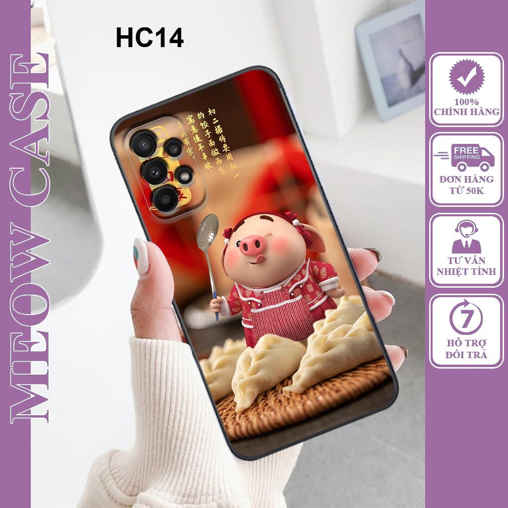 Ốp dẻo Samsung A13 4G, A23 4G, A33 5G, A53 5G, A73 5G in hình heo con dễ thương