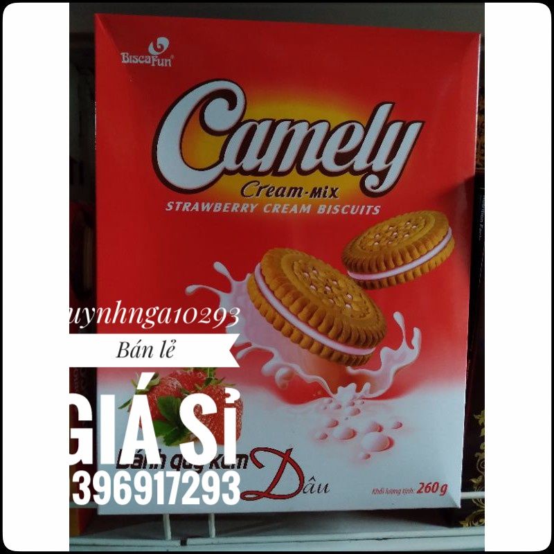 Bánh quy kẹp kem Camely bicafun 260g