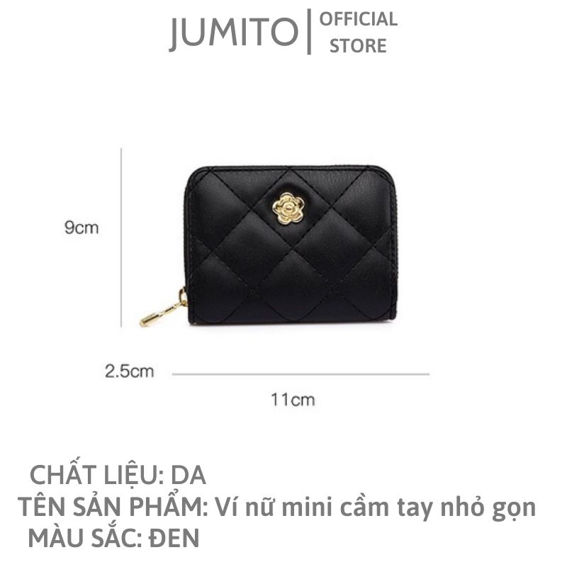 Ví nữ mini cầm tay nhỏ gọn nhiều ngăn chất da cao cấp JUMITO T1.047