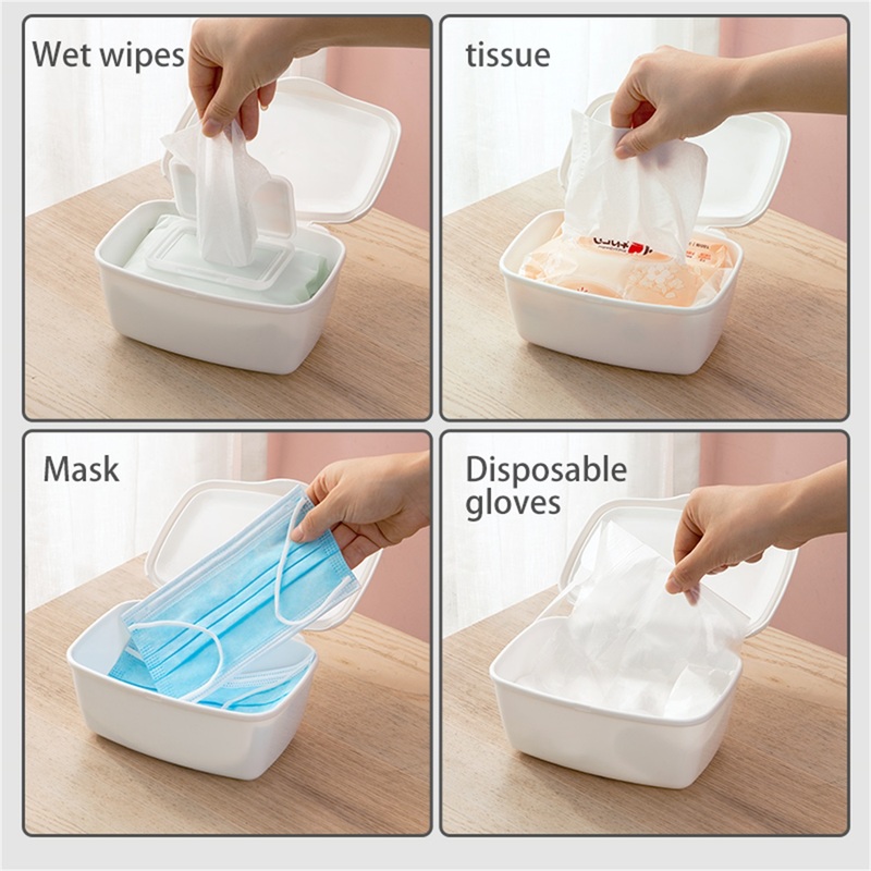 Hộp Đựng Khăn Giấy Ướt Có Nắp Chống Bụi