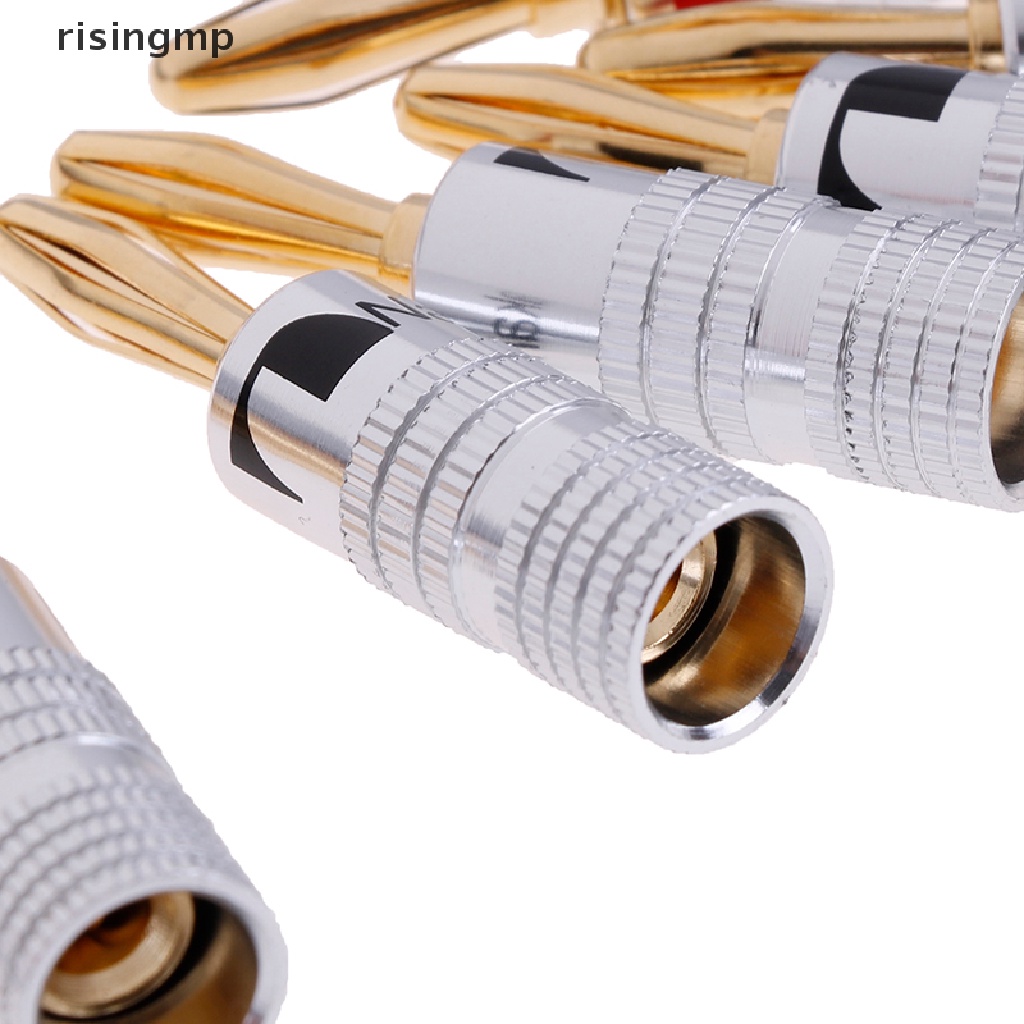 Set 4 Phích Cắm Bắp Chuối Mạ Vàng 24K Nối Loa Âm Thanh ♨Áo Thun In Hình Thời Trang Năng Động Cho Nữ