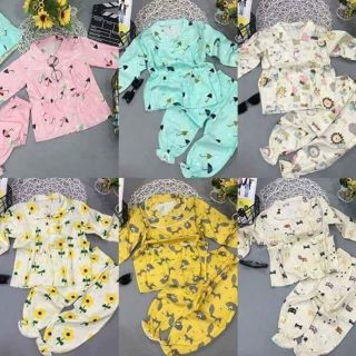 Combo 12 bộ pijama cho bé gái