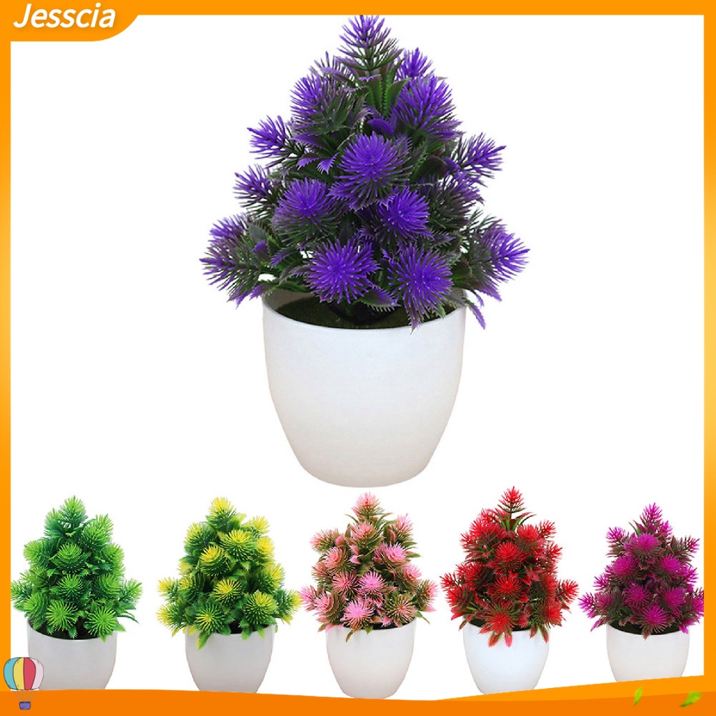 Jessica| 1 Chậu Cây Bonsai Giả Mini Không Phai Màu Trang Trí Nhà Cửa / Khách Sạn / Nhà Hàng