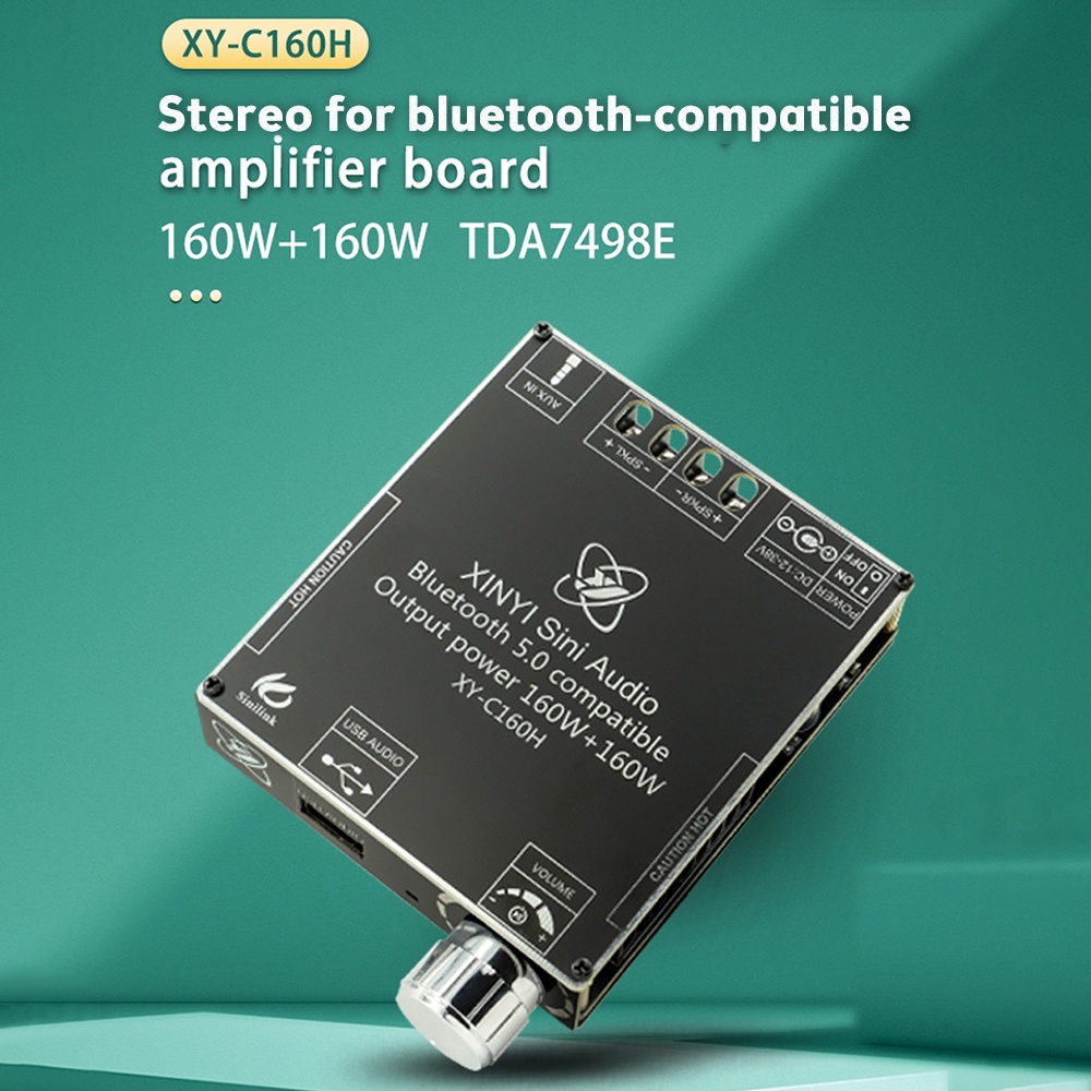 Bảng Mạch Khuếch Đại Âm Thanh Bluetooth Pcbfun C160H 2.0 TDA7498E 160WX2