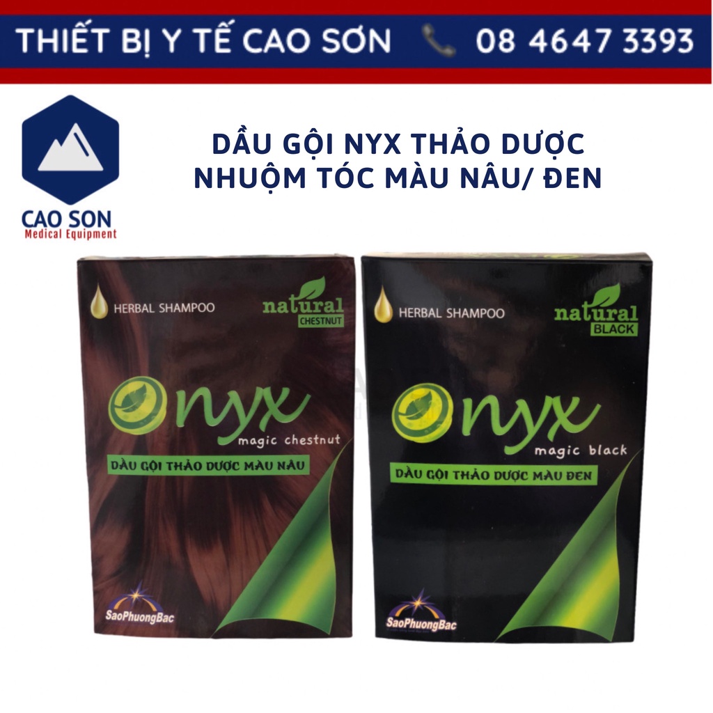 Dầu gội phủ bạc thảo dược màu nâu / đen Nyx - Dầu gội không có Amoniac