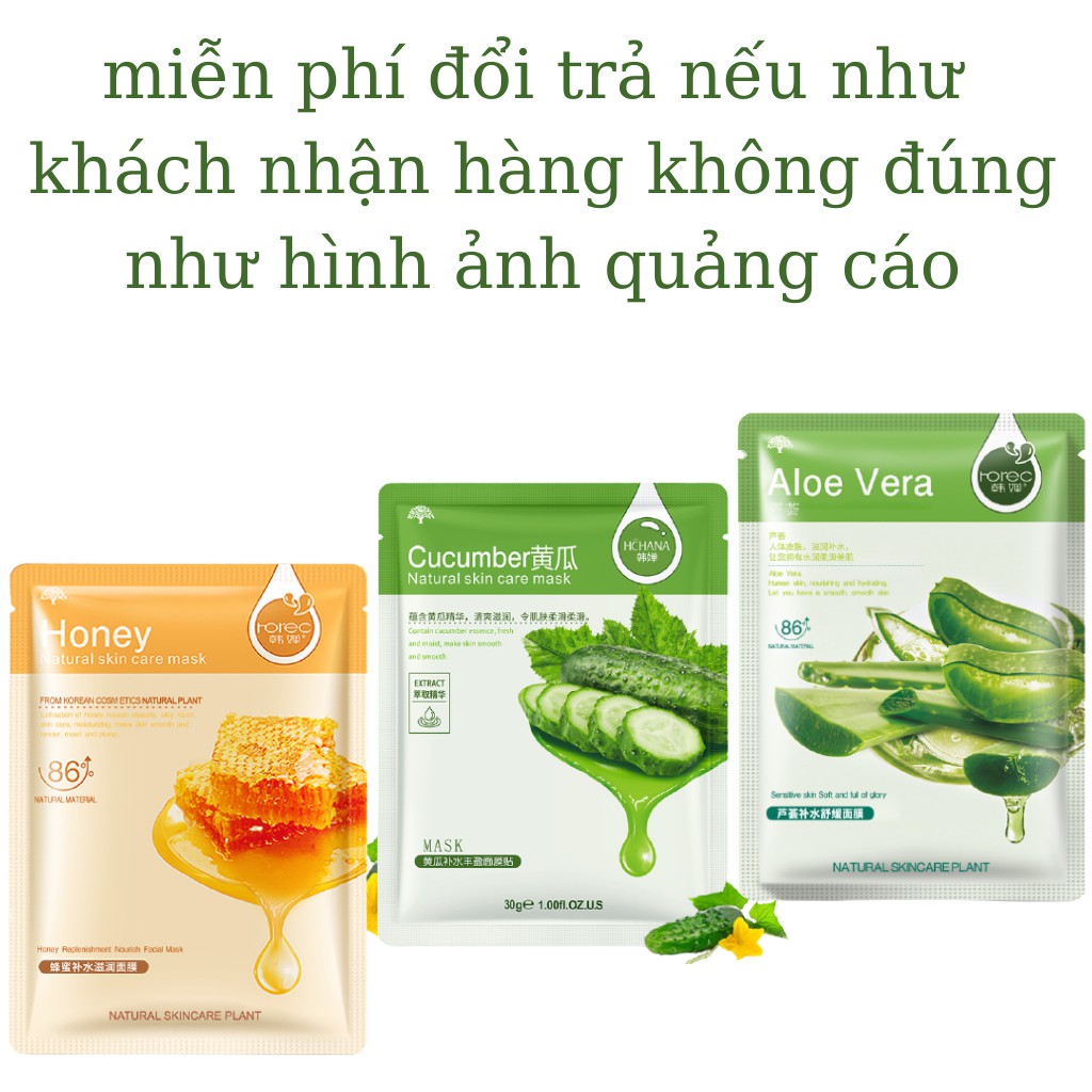 Mặt nạ trái cây dưỡng trắng sáng da dầu mụn mask hoa quả ROREC nội địa trung