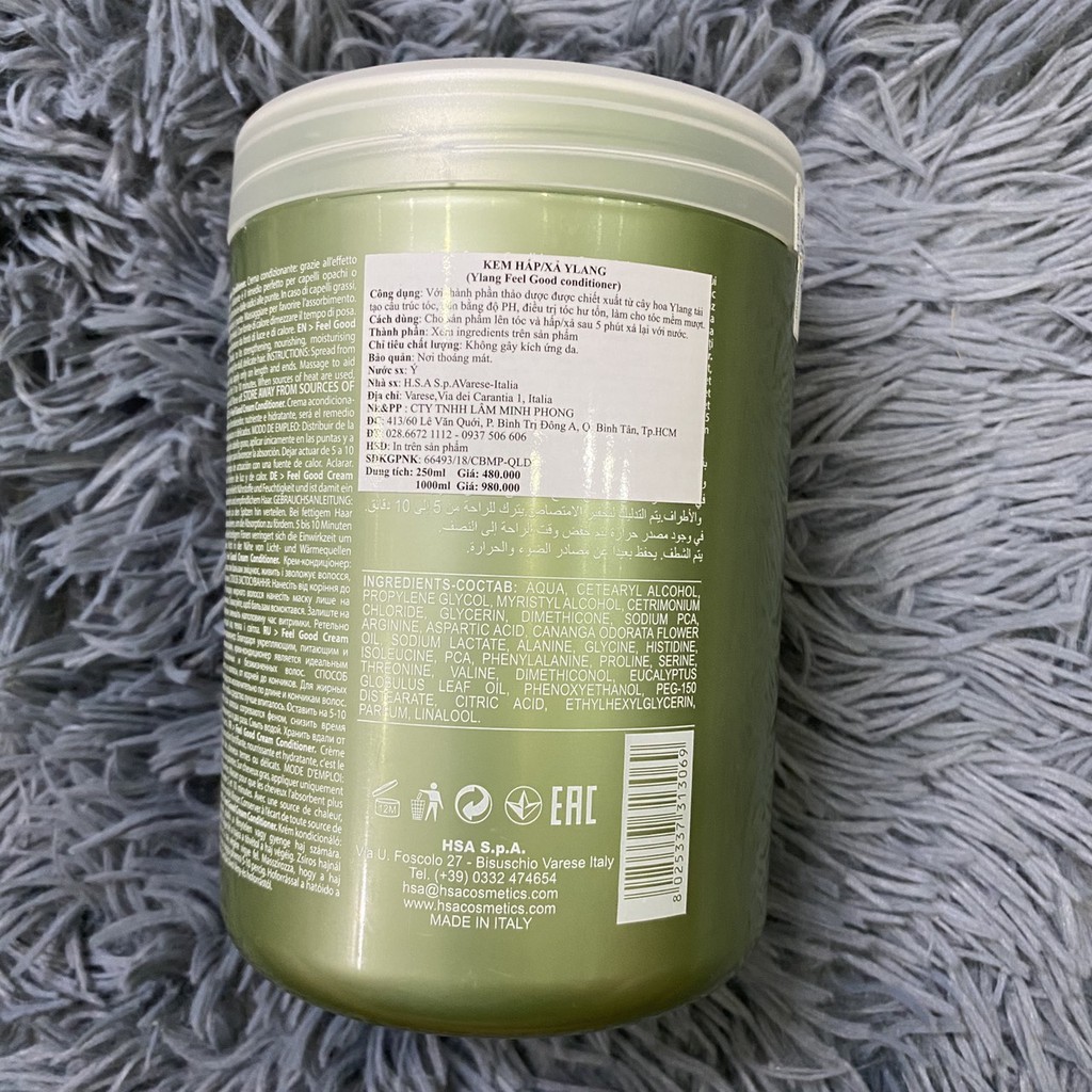 Kem hấp xả chăm sóc tóc bằng thảo dược YLANG Feel Good Conditioner SILKY 1000ml