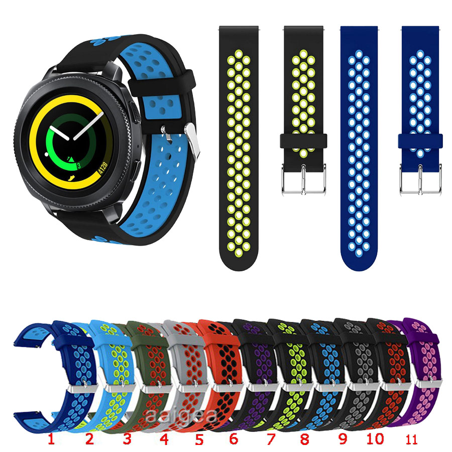 Dây Đeo Silicon 20mm Cho Đồng Hồ Thông Minh Samsung Gear Sport S4 / Galaxy Watch Active 2 / Watch3 41mm / Watch 42mm