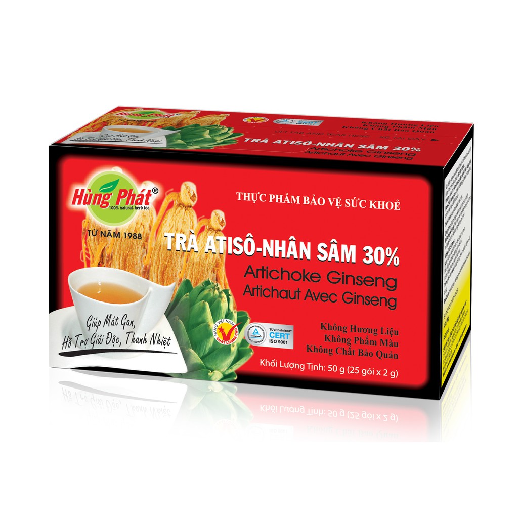 TRÀ ATISÔ NHÂN SÂM - thương hiệu Hùng Phát