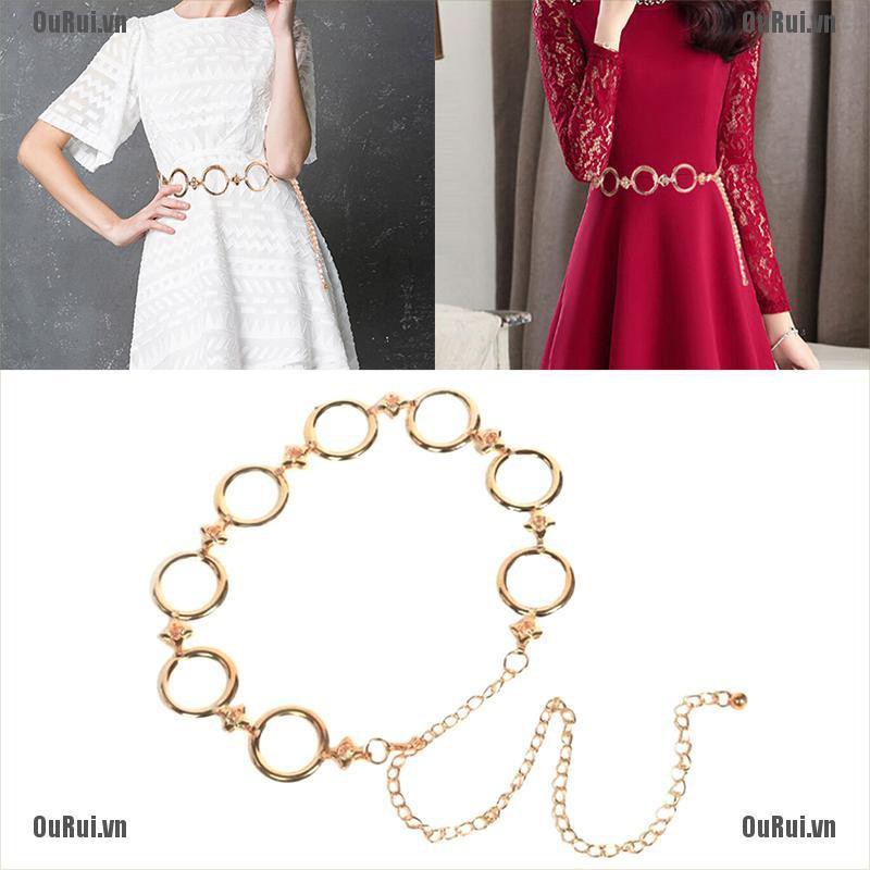 Thắt Lưng Kim Loại Màu Vàng Phù Hợp Cho Cô Dâu Trong Ngày Cướ