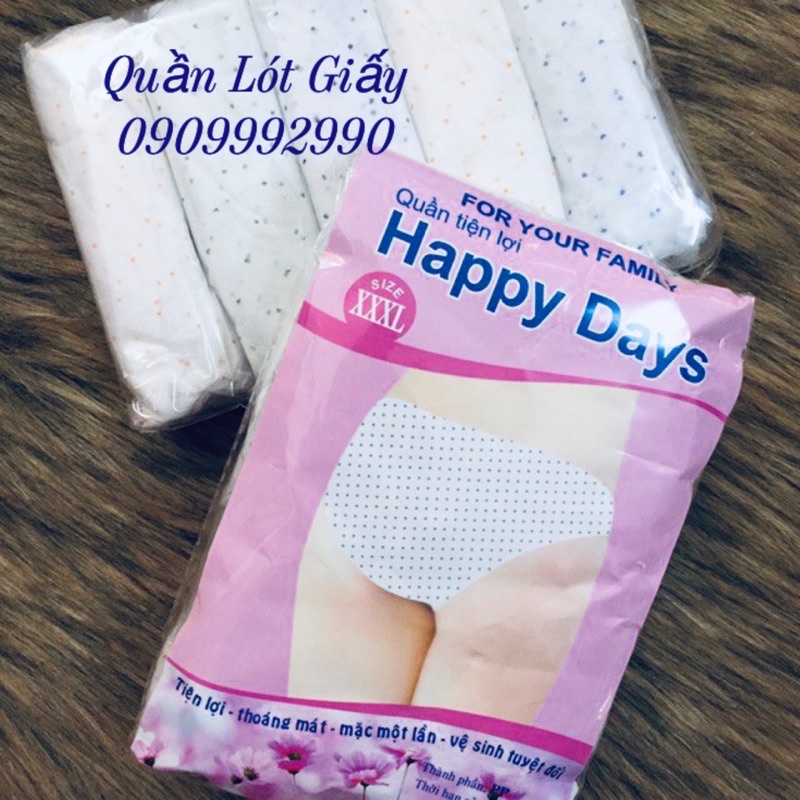Quần Lót Giấy 1 gói 5 chiếc (MSP: Đáy Cotton - 2lớp đáy)