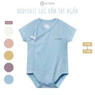LECOON - Bodysuit cúc bấm tay ngắn