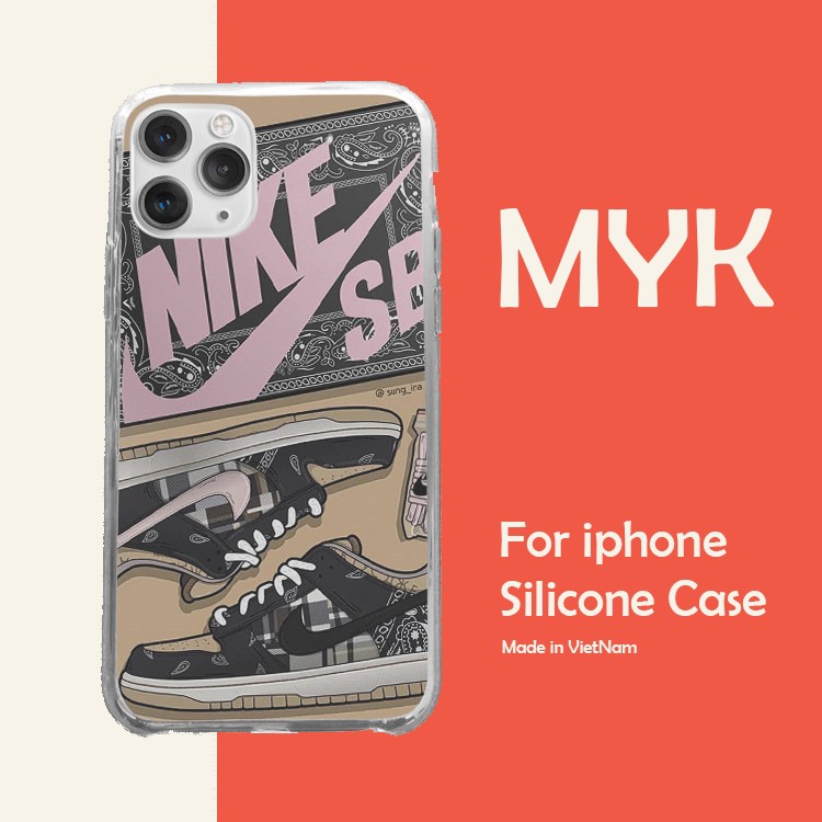 Ốp lưng NIKE SB màu hồng cho Iphone 5 6 7 8 Plus 11 12 Pro Max X Xr NIKPOD00010