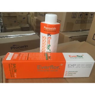 Combo nhuộm+ Oxy nhỏ Everflor 100ml