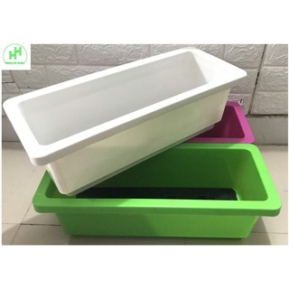 1 Chậu/ Khay/ Mánh Nhựa Trồng  Rau, Trồng Hoa, Cây Cảnh Kích Thước 48X20X16CM - Nhiều Màu