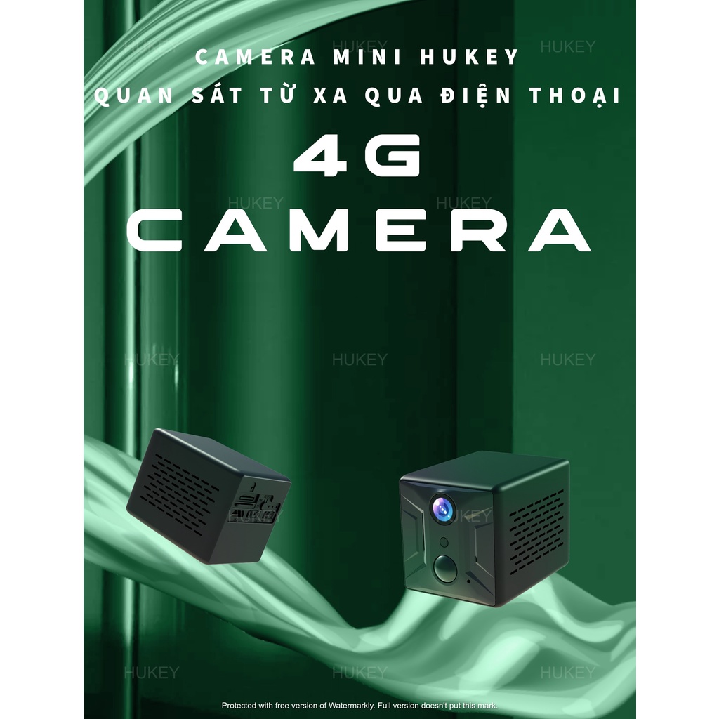 Camera quan sát Hukey Vision 4G, gắn sim 4G siêu nét FullHD 1080P quan sát từ xa qua điện thoại, cảm biến nhiệt