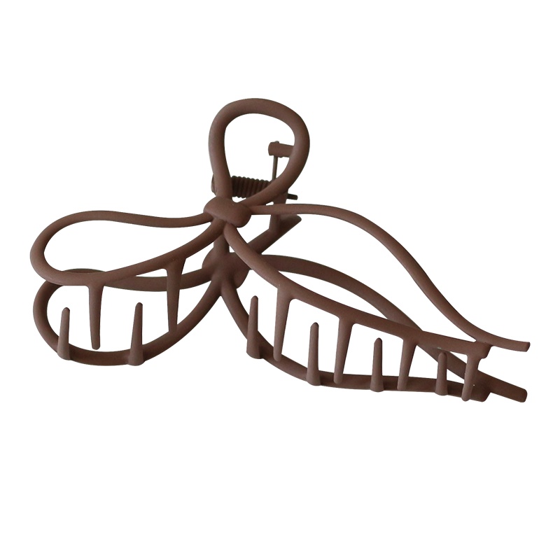 Kẹp Tóc Càng Cua Lớn Màu Trơn Đính Nơ Dễ Thương Thời Trang Cho Nữ