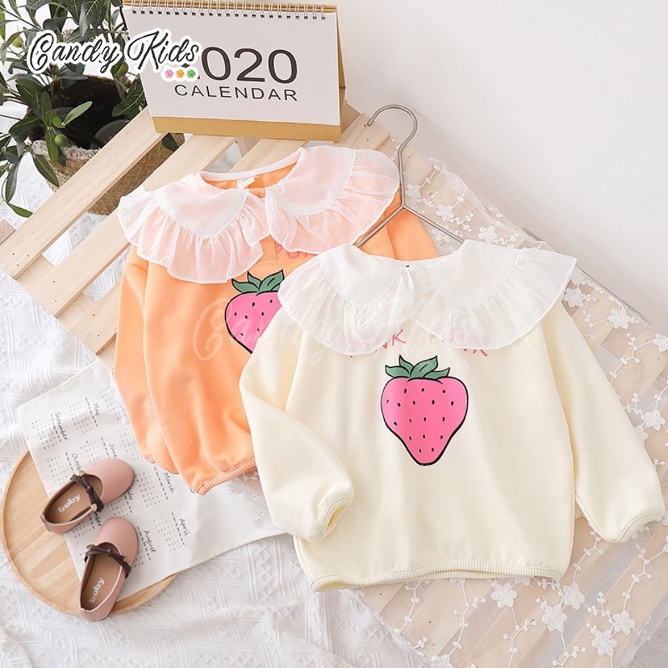 NEW Áo Sweater Cotton Thời Trang Cho Bé Gái (1-6 Tuổi)